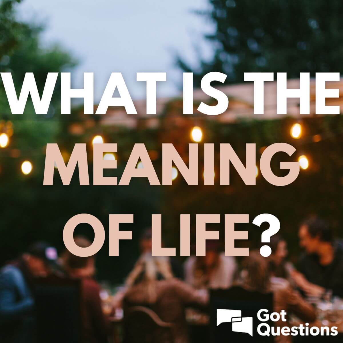 What is the meaning of life? | GotQuestions.org